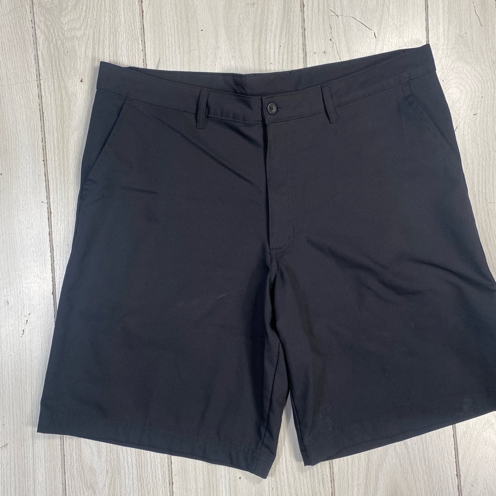 C9 Champion Mens Flat Front Chino Golf Black Shorts Size 38